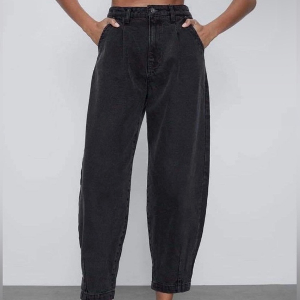 Zara Black Slouchy Balloon Leg Jeans